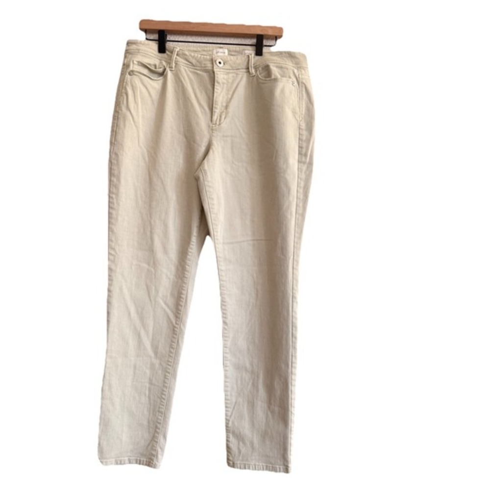 J Jill‎ High Rise Straight Leg Jeans Sz 14T Pale Green Inseam 30in